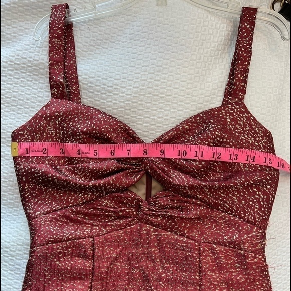 ML MONIQUE LHUILLIER Jacquard Sleeveless High/low Gown - Picture 15 of 16